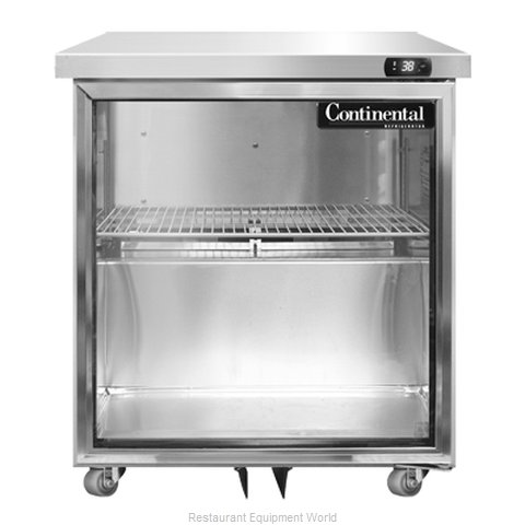 Continental Refrigerator SW27-GD-U Refrigerator, Undercounter, Reach-In