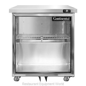 Continental Refrigerator SW27-GD-U Refrigerator, Undercounter, Reach-In