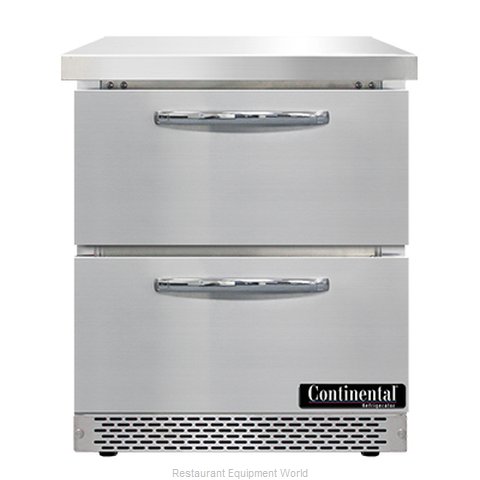Continental Refrigerator SW27N-FB-D Refrigerated Counter, Work Top (Magnified)