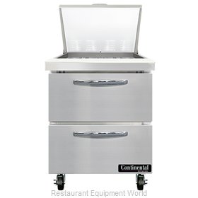 Continental Refrigerator SW27N12M-D Refrigerated Counter, Mega Top Sandwich / Sa