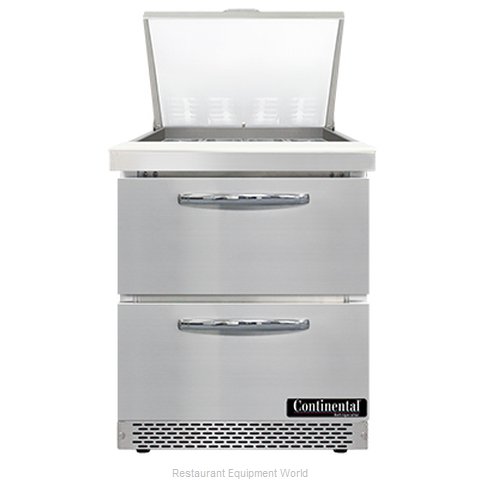 Continental Refrigerator SW27N12M-FB-D Refrigerated Counter, Mega Top Sandwich / (Magnified)