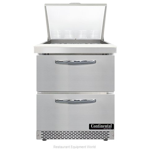 Continental Refrigerator SW27N12M-FB-D Refrigerated Counter, Mega Top Sandwich /