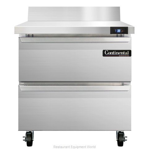 Continental Refrigerator SW32-BS-D Refrigerated Counter, Work Top
