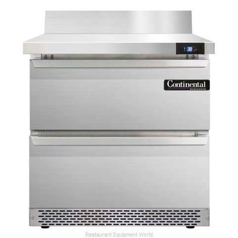 Continental Refrigerator SW32-BS-FB-D Refrigerated Counter, Work Top