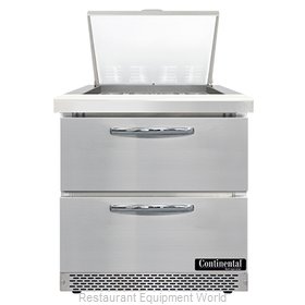 Continental Refrigerator SW32N12M-FB-D Refrigerated Counter, Mega Top Sandwich /