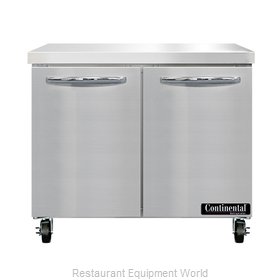 Continental Refrigerator SW36N Refrigerated Counter, Work Top