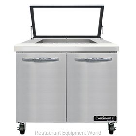 Continental Refrigerator SW36N12M-HGL Refrigerated Counter, Mega Top Sandwich /