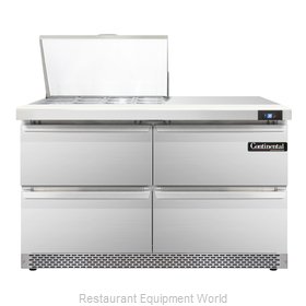 Continental Refrigerator SW48-12M-FB-D Refrigerated Counter, Mega Top Sandwich /