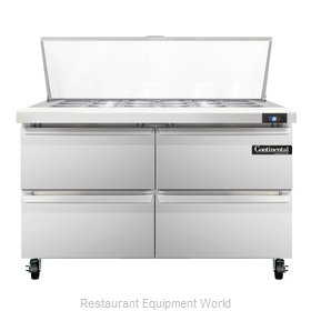 Continental Refrigerator SW48-18M-D Refrigerated Counter, Mega Top Sandwich / Sa