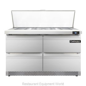 Continental Refrigerator SW48-18M-FB-D Refrigerated Counter, Mega Top Sandwich /