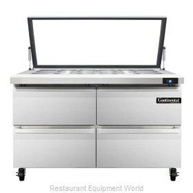 Continental Refrigerator SW48-18M-HGL-D Refrigerated Counter, Mega Top Sandwich
