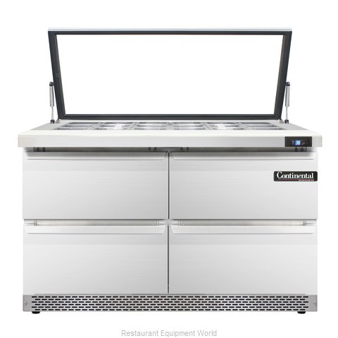 Continental Refrigerator SW48-18M-HGL-FB-D Refrigerated Counter, Mega Top Sandwi