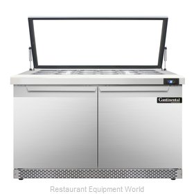 Continental Refrigerator SW48-18M-HGL-FB Refrigerated Counter, Mega Top Sandwich