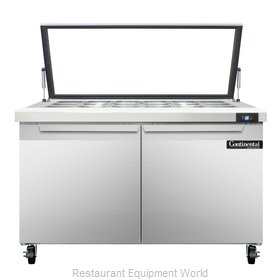 Continental Refrigerator SW48-18M-HGL Refrigerated Counter, Mega Top Sandwich /