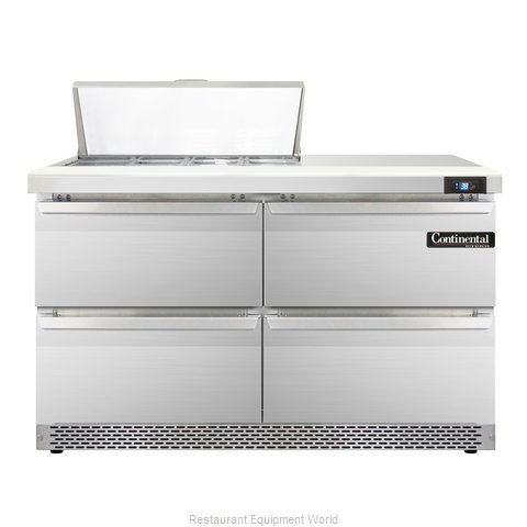 Continental Refrigerator SW48-8-FB-D Refrigerated Counter, Sandwich / Salad Top