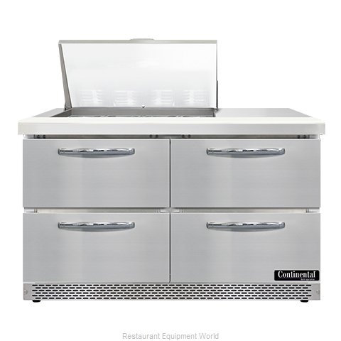 Continental Refrigerator SW48N12M-FB-D Refrigerated Counter, Mega Top Sandwich / (Magnified)