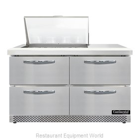 Continental Refrigerator SW48N12M-FB-D Refrigerated Counter, Mega Top Sandwich /