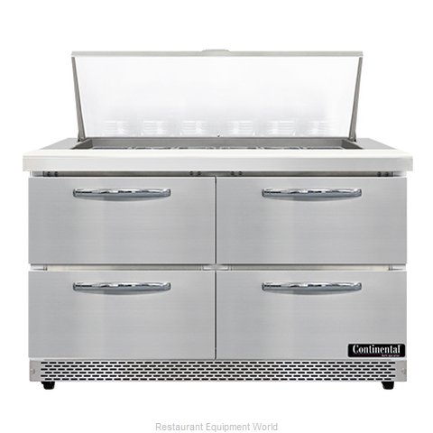 Continental Refrigerator SW48N18M-FB-D Refrigerated Counter, Mega Top Sandwich / (Magnified)