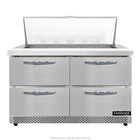 Continental Refrigerator SW48N18M-FB-D Refrigerated Counter, Mega Top Sandwich /