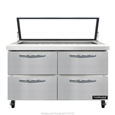 Continental Refrigerator SW48N18M-HGL-D Refrigerated Counter, Mega Top Sandwich