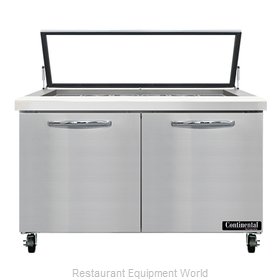 Continental Refrigerator SW48N18M-HGL Refrigerated Counter, Mega Top Sandwich /