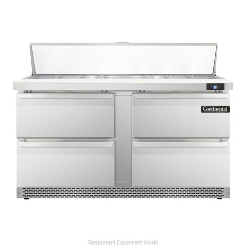 Continental Refrigerator SW60-16-FB-D Refrigerated Counter, Sandwich / Salad Top