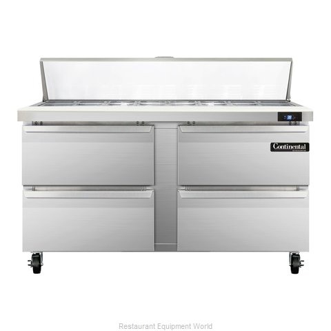 Continental Refrigerator SW60-16C-D Refrigerated Counter, Sandwich / Salad Top