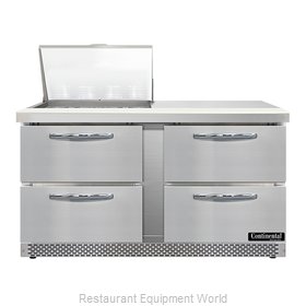 Continental Refrigerator SW60N12M-FB-D Refrigerated Counter, Mega Top Sandwich /