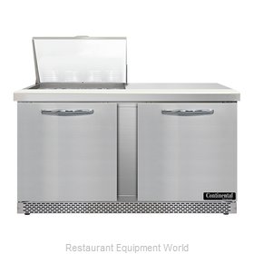 Continental Refrigerator SW60N12M-FB Refrigerated Counter, Mega Top Sandwich / S