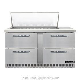 Continental Refrigerator SW60N18M-FB-D Refrigerated Counter, Mega Top Sandwich /