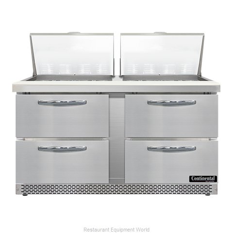 Continental Refrigerator SW60N24M-FB-D Refrigerated Counter, Mega Top Sandwich /