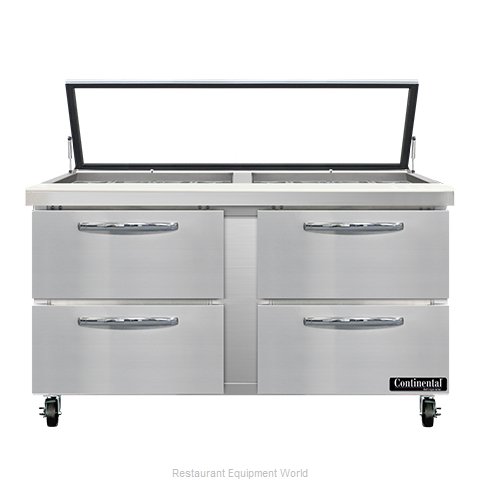 Continental Refrigerator SW60N24M-HGL-D Refrigerated Counter, Mega Top Sandwich