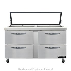 Continental Refrigerator SW60N24M-HGL-D Refrigerated Counter, Mega Top Sandwich