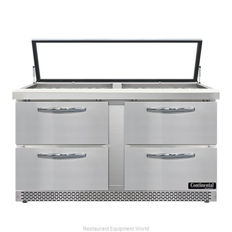 Continental Refrigerator SW60N24M-HGL-FB-D Refrigerated Counter, Mega Top Sandwi