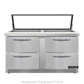 Continental Refrigerator SW60N24M-HGL-FB-D Refrigerated Counter, Mega Top Sandwi