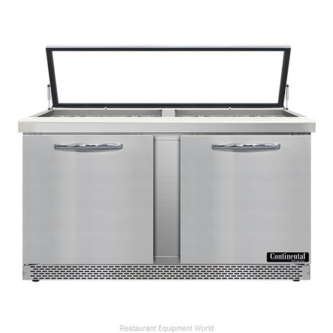 Continental Refrigerator SW60N24M-HGL-FB Refrigerated Counter, Mega Top Sandwich
