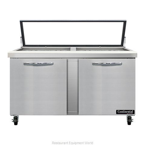 Continental Refrigerator SW60N24M-HGL Refrigerated Counter, Mega Top Sandwich / (Magnified)