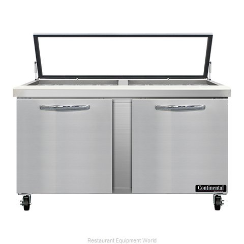 Continental Refrigerator SW60N24M-HGL Refrigerated Counter, Mega Top Sandwich /