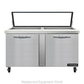 Continental Refrigerator SW60N24M-HGL Refrigerated Counter, Mega Top Sandwich /