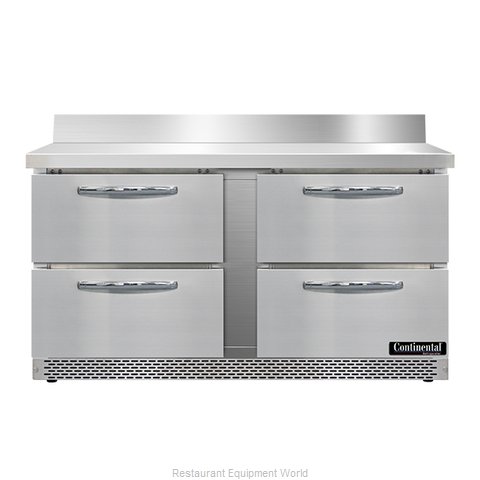 Continental Refrigerator SW60NBS-FB-D Refrigerated Counter, Work Top