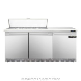 Continental Refrigerator SW72-12-FB Refrigerated Counter, Sandwich / Salad Top