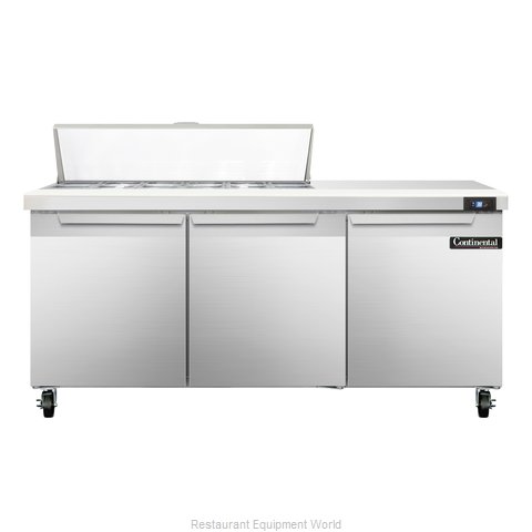 Continental Refrigerator SW72-12 Refrigerated Counter, Sandwich / Salad Top