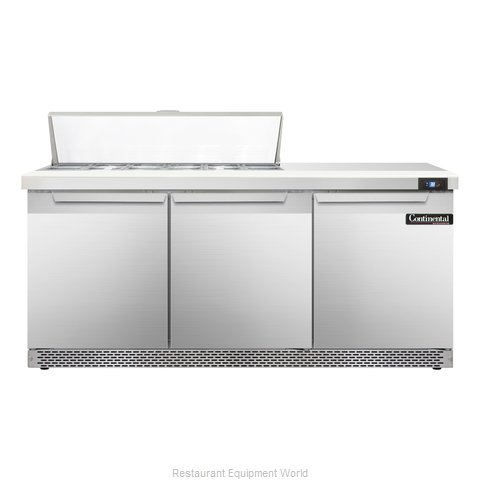 Continental Refrigerator SW72-12C-FB Refrigerated Counter, Sandwich / Salad Top