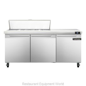 Continental Refrigerator SW72-12C Refrigerated Counter, Sandwich / Salad Top