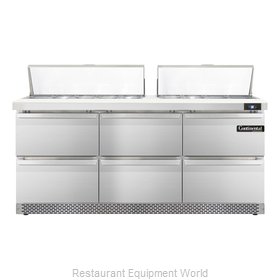 Continental Refrigerator SW72-18C-FB-D Refrigerated Counter, Sandwich / Salad To