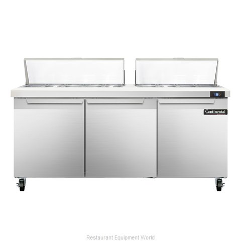 Continental Refrigerator SW72-18C Refrigerated Counter, Sandwich / Salad Top