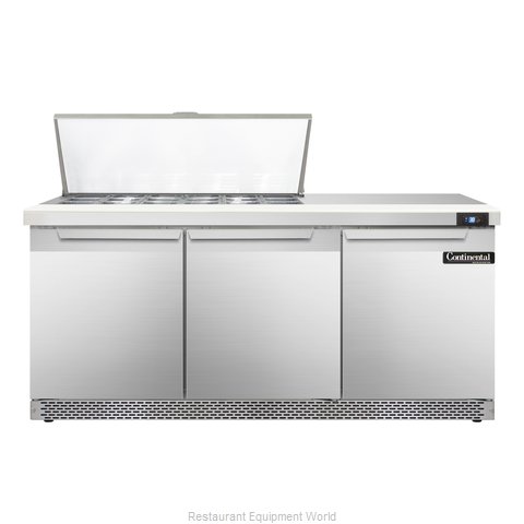 Continental Refrigerator SW72-18M-FB Refrigerated Counter, Mega Top Sandwich / S