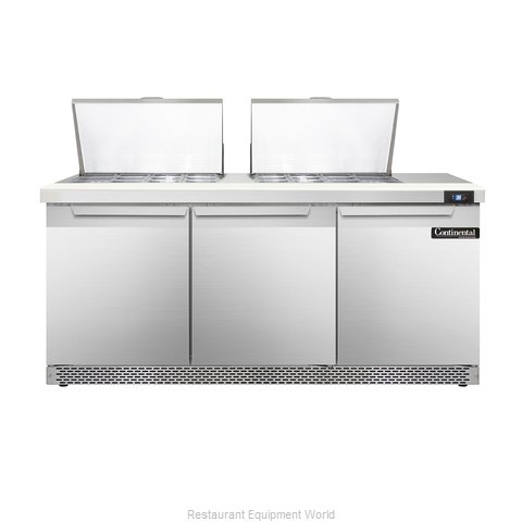 Continental Refrigerator SW72-24M-FB Refrigerated Counter, Mega Top Sandwich / S