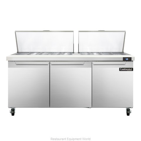 Continental Refrigerator SW72-27M Refrigerated Counter, Mega Top Sandwich / Sala