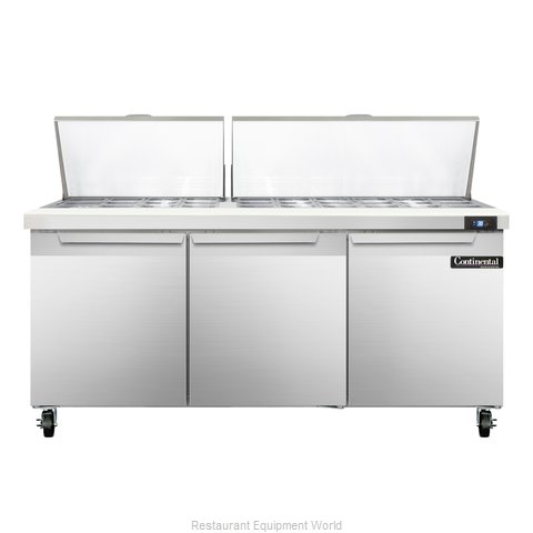 Continental Refrigerator SW72-30M Refrigerated Counter, Mega Top Sandwich / Sala